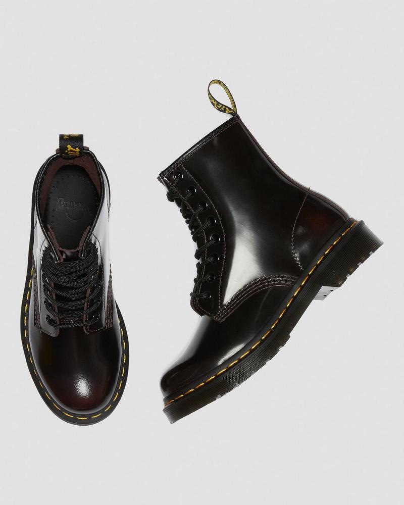 Dr Martens 1460 Arcadia Lær Snørestøvletter Dame Rosa Rød | Norge 624DFM